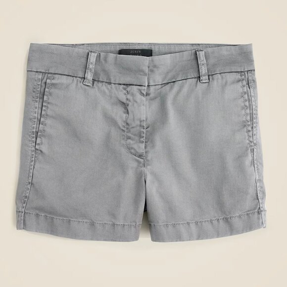 J Crew 4" Stretch Chino Short in Storm Gray Stretch Cotton Sz 24 New With Tags - Picture 4 of 9
